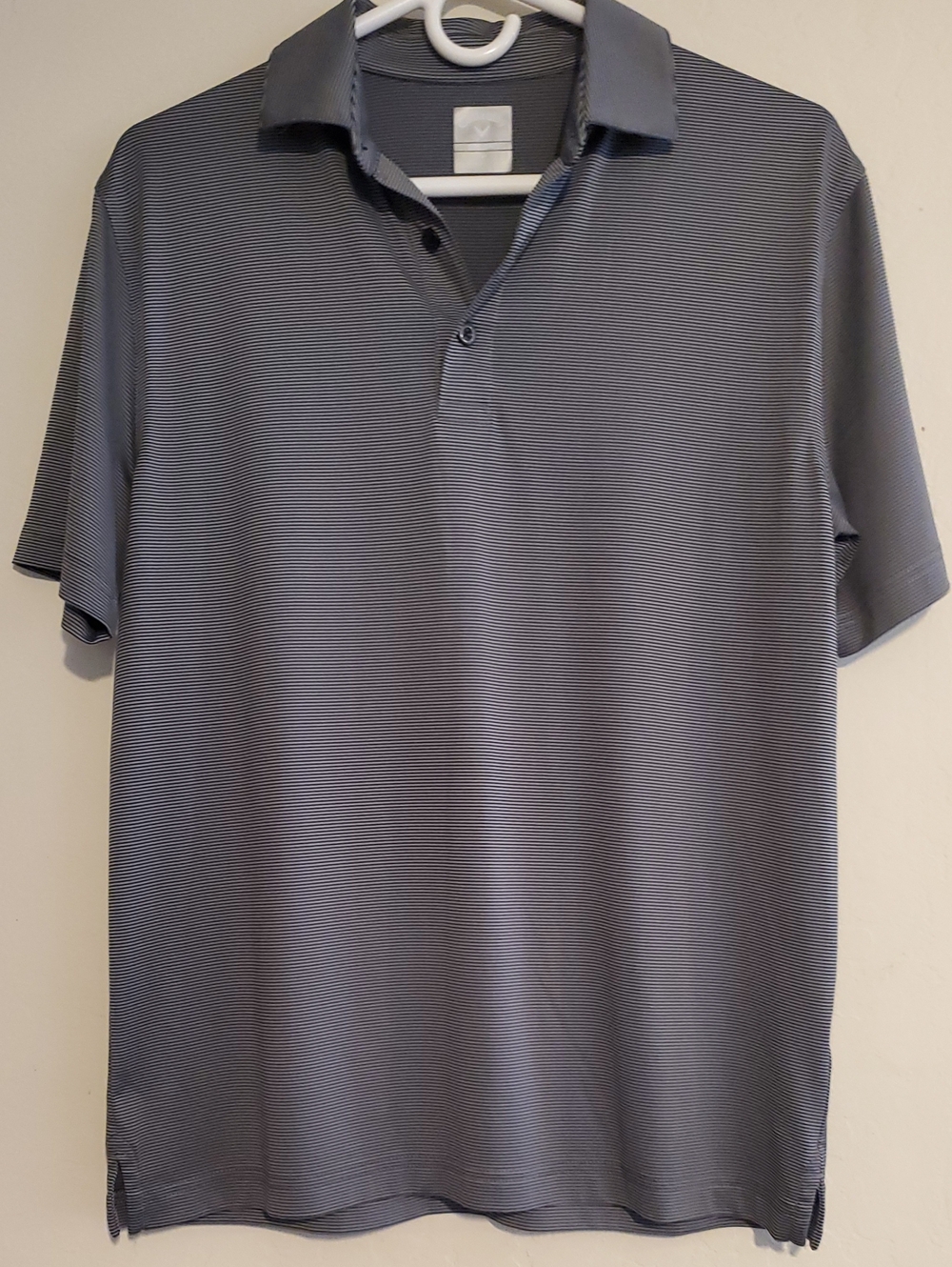 Callaway Men's Slate Gray Striped Polo Opti-Dri